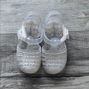 Kids Clear Glitter Sandals